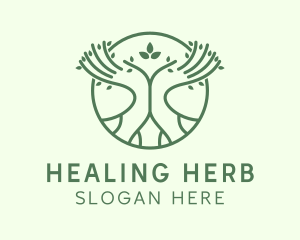 Wellness Therapist Hand logo design