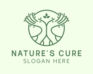 Wellness Therapist Hand logo design