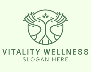 Wellness Therapist Hand logo design