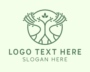 Wellness Therapist Hand Logo