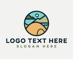 Land - Camping Tent Forest logo design