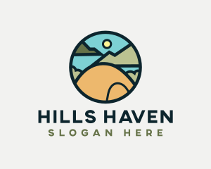 Camping Tent Forest logo design