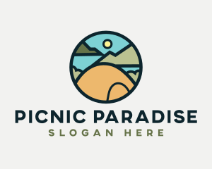 Picnic - Camping Tent Forest logo design