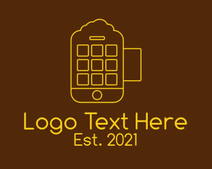 Lounge - Smartphone Beer Mug logo design