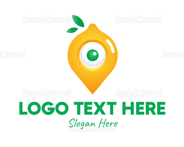 Lemon Location Pin Logo