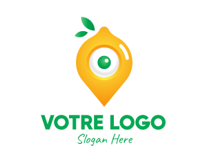 Lemon Location Pin Logo