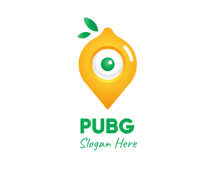 Yellow - Lemon Location Pin logo design