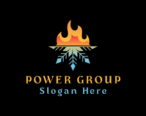Flame Snowflake Thermal Logo