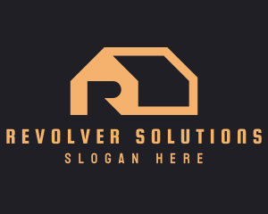 Modern House Letter R  logo design