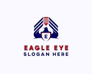 Aviation Eagle Shield  logo design