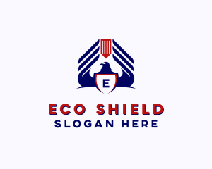 Aviation Eagle Shield  logo design