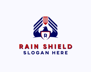 Aviation Eagle Shield  logo design