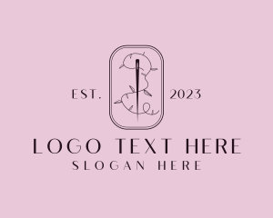 Thread - Leaf Thread Sewing Needle logo design