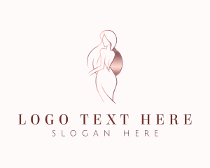 Dating - Beautiful Woman Dress logo design