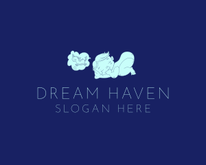 Bedtime - Unicorn Baby Dream logo design