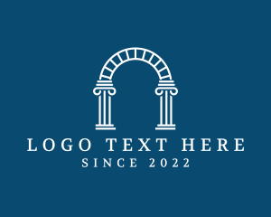 Athens - Arch Pillar Architecture logo design