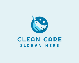 Sweeping Cleaning Broom  logo design