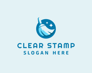 Sweeping Cleaning Broom  logo design