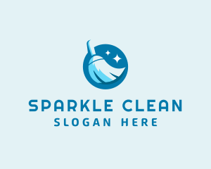 Cleaning - Sweeping Cleaning Broom logo design