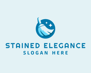 Sweeping Cleaning Broom  logo design