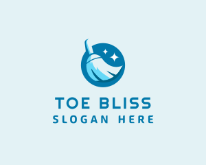 Sweeping Cleaning Broom  logo design