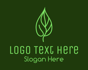 Bio - Line Art Eco Leaf logo design