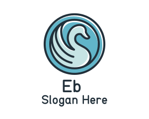 Blue Swan Badge Logo