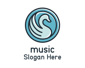 Blue Swan Badge Logo