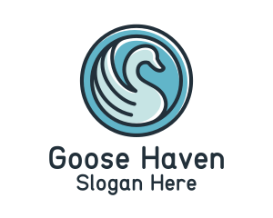 Blue Swan Badge logo design