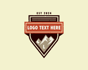Hiker - Outdoor Mountain Adventure logo design