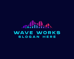 Digital Music Wave logo design