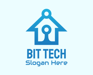 Blue Tech House logo design