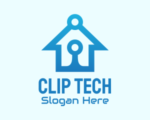 Blue Tech House logo design