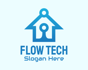 Blue Tech House logo design