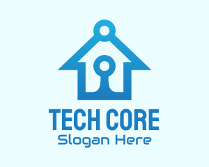 Blue Tech House logo design