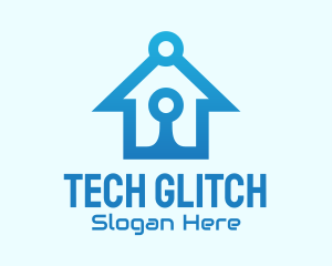 Blue Tech House logo design