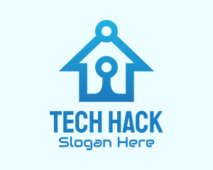 Blue Tech House logo design