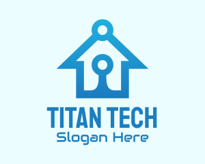 Blue Tech House logo design