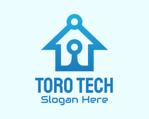 Blue Tech House logo design