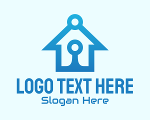 Blue Tech House logo design