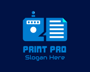 Printer - Futuristic File Manager logo design