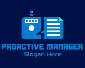 Manager - Futuristic File Manager logo design