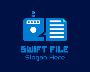 File - Futuristic File Manager logo design