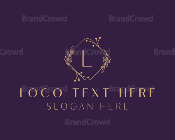 Luxury Floral Beauty Salon Logo