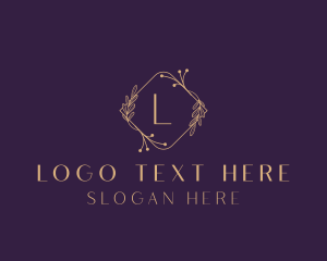 Luxury Floral Beauty Salon Logo