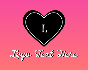 Instagram - Cute Heart Lettermark logo design