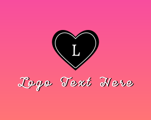 Fancy - Cute Heart Dating App logo design