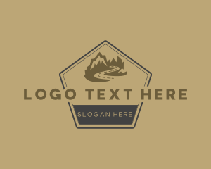 Trail - Pentagon Mountain Adventure logo design