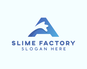 Slime - Water Splash Letter A logo design