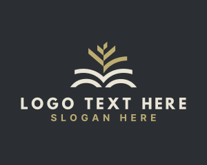 Textbook - Book Tree Literature Writer logo design